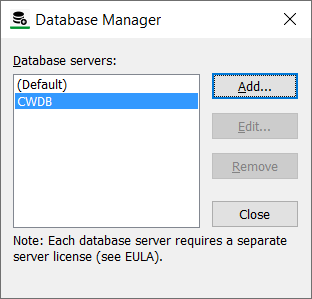 Database Manager Select Instance Database Manager Select Instance